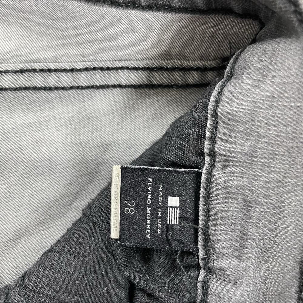 Flying Monkey Women Size 28 Skinny Jeans Distressed Fray Hems Gray 28" In 63-30 - Picture 5 of 9